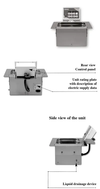 flusch-mountable SONICA ultrasonic cleaner